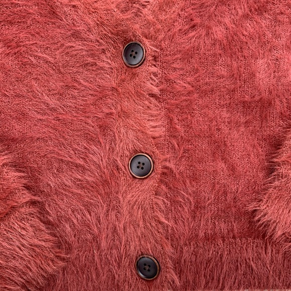 NWT For Thee Fuzzy Cardigan Sweater Size Medium - Picture 3 of 5